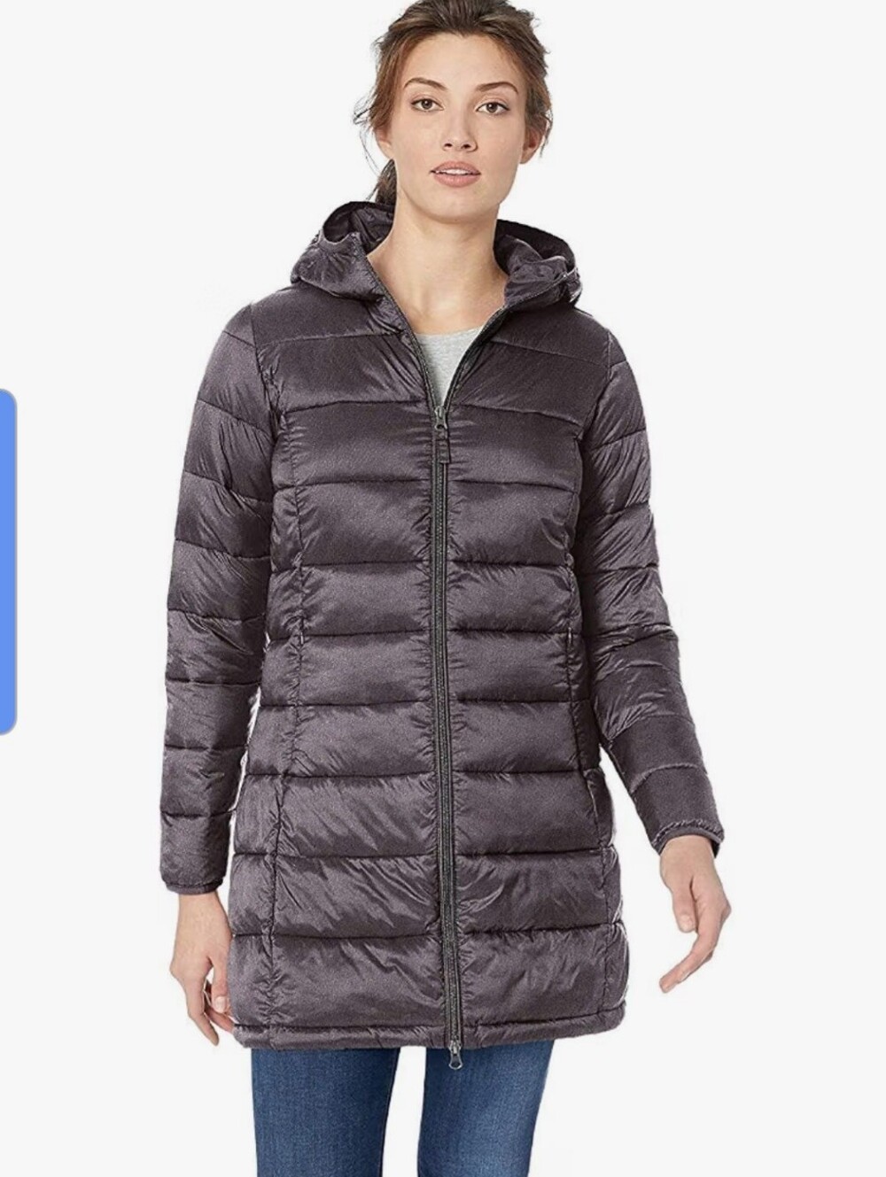 Amazon Essentials Women’s Hooded Long Puffer Coat - Black